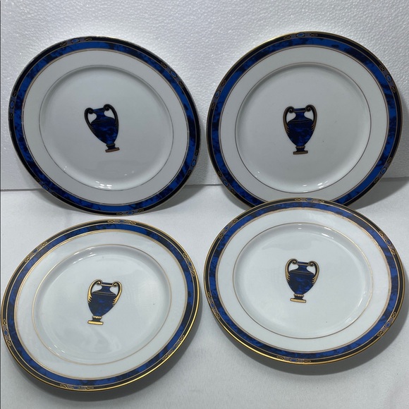 Fitz and Floyd Blue and Gold Accent Dinnerware Set of 4 Pieces - Picture 1 of 5